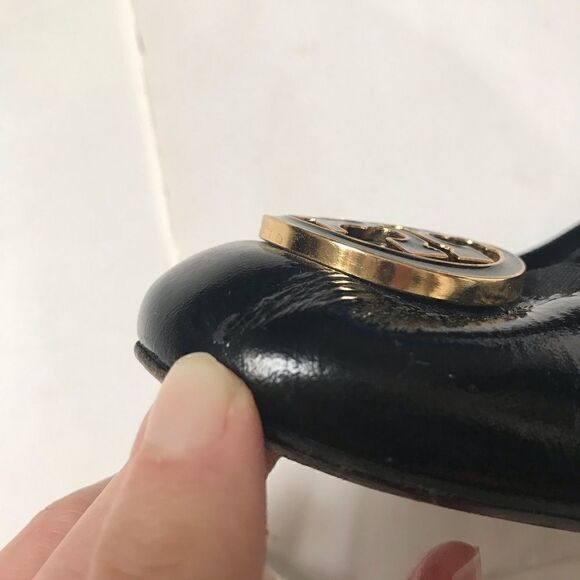 Tory Burch black leather Caroline heels - Picture 9 of 14